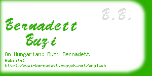 bernadett buzi business card